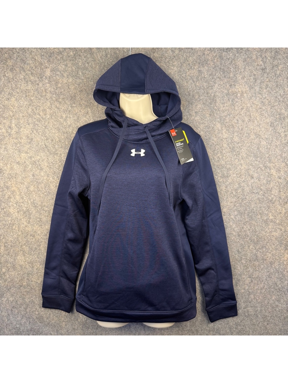 Under Armour ColdGear Loose Water Resistant Hoodie Navy Blue Women Size XS 861